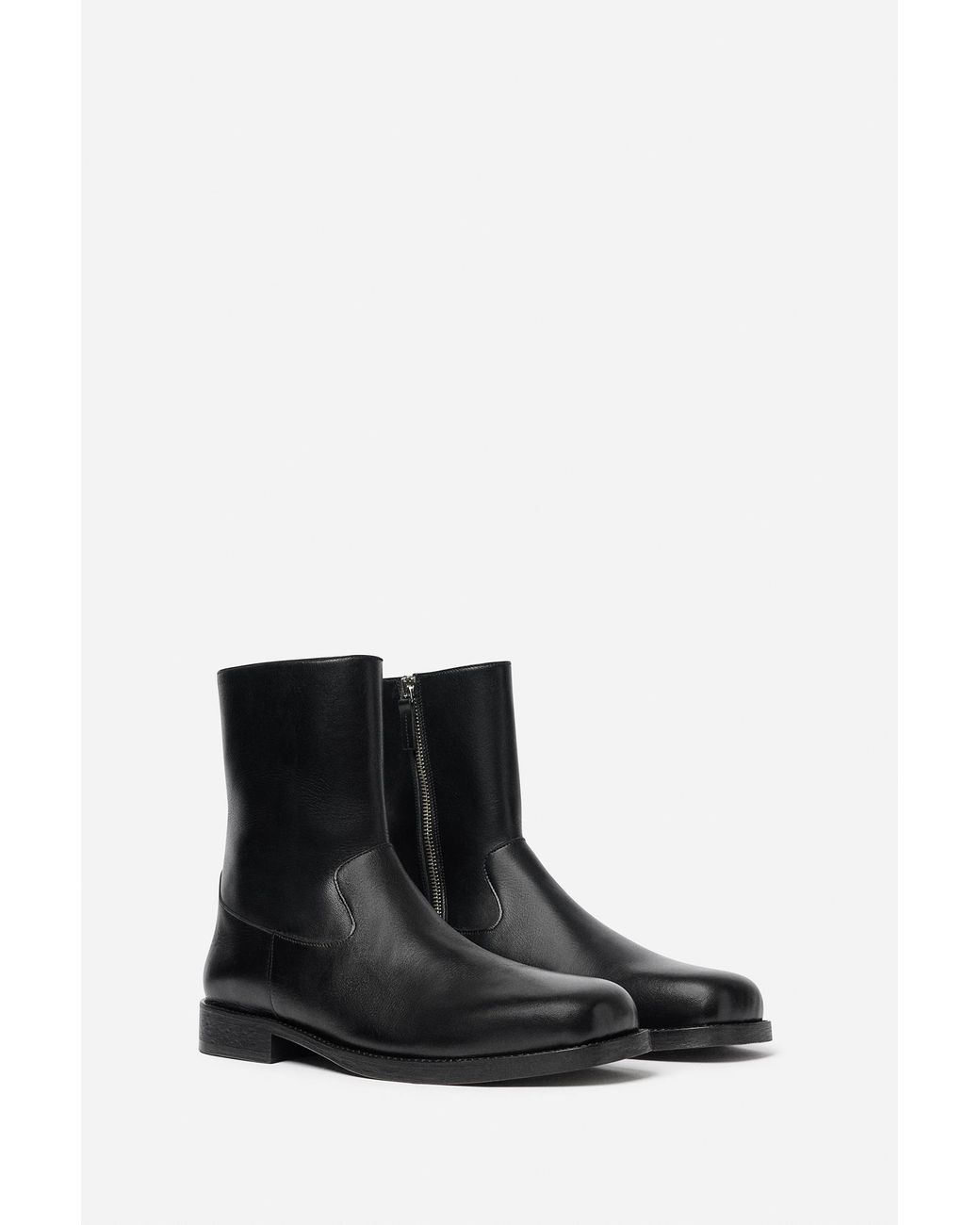 Filippa K Black Leather Ankle Boot for men