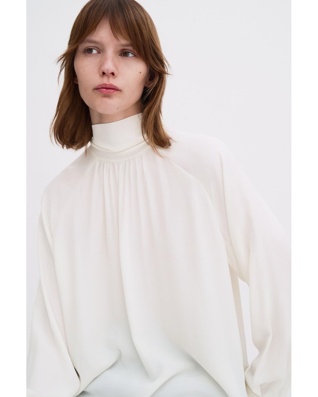 Filippa K White Tie Neck Blouse