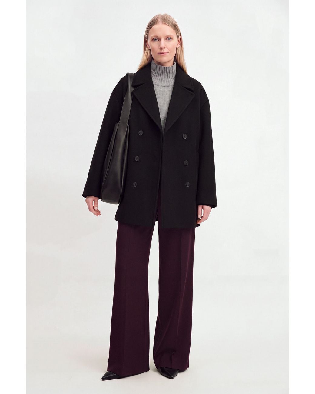 Filippa K Black Amelia Doublé Peacoat