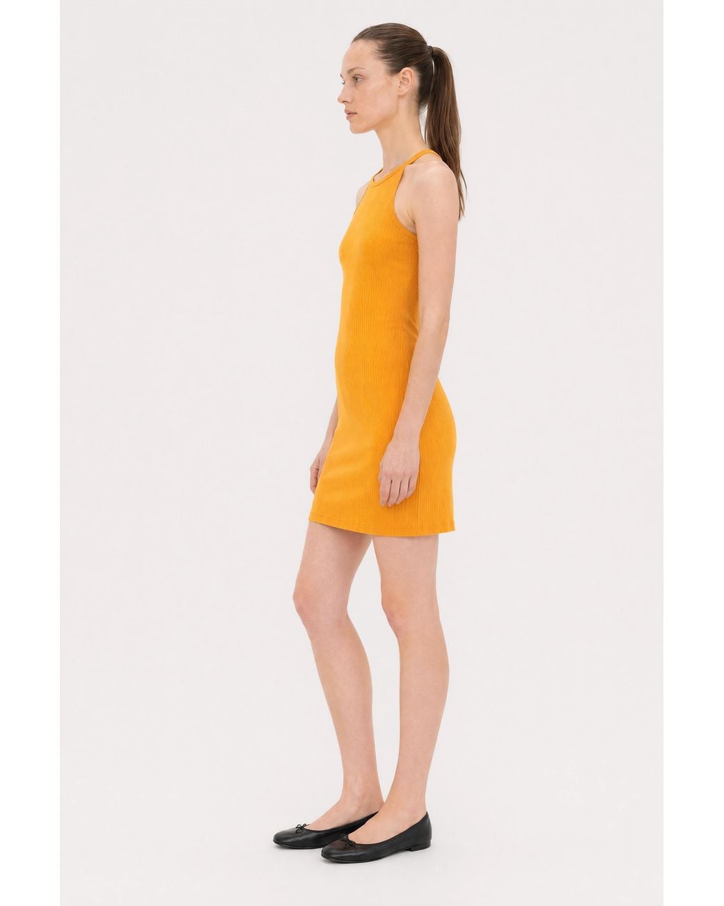 Filippa K Orange High Neck Tank Dress