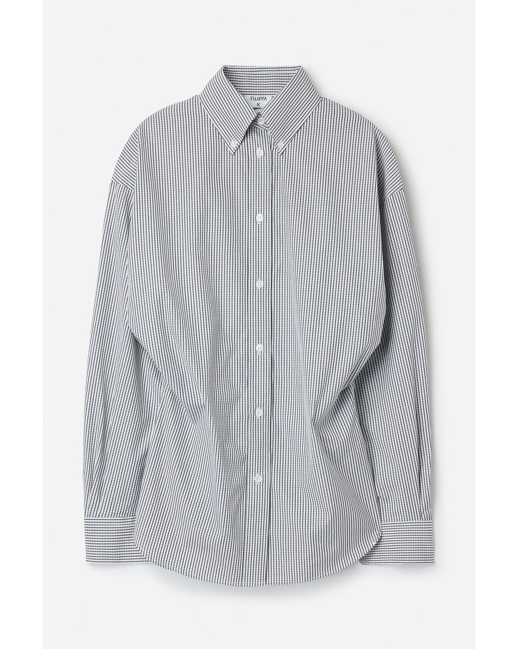 Filippa K Gray Hourglass Microcheck Shirt