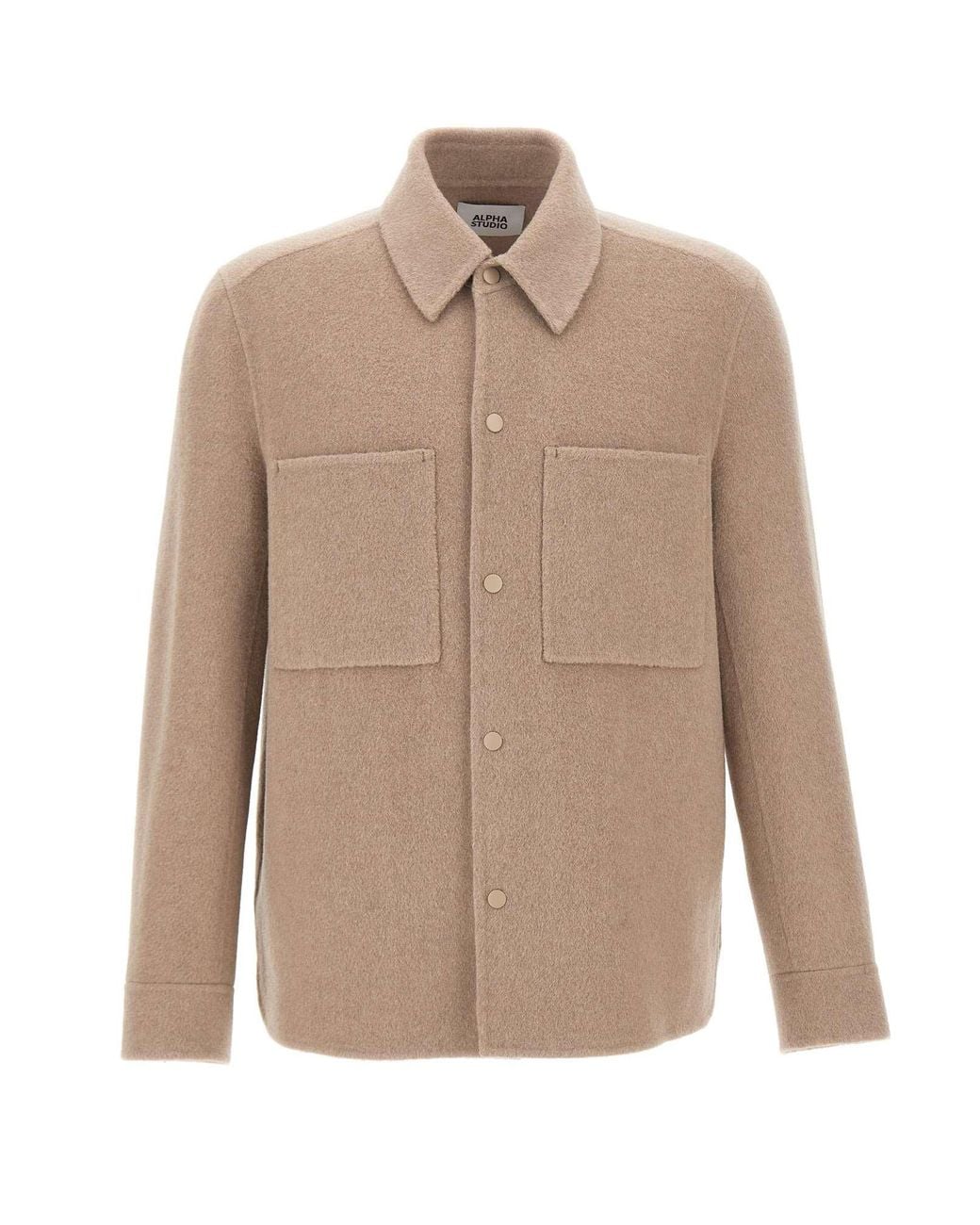 Giacca Overshirt di Alpha Studio in Natural da Uomo