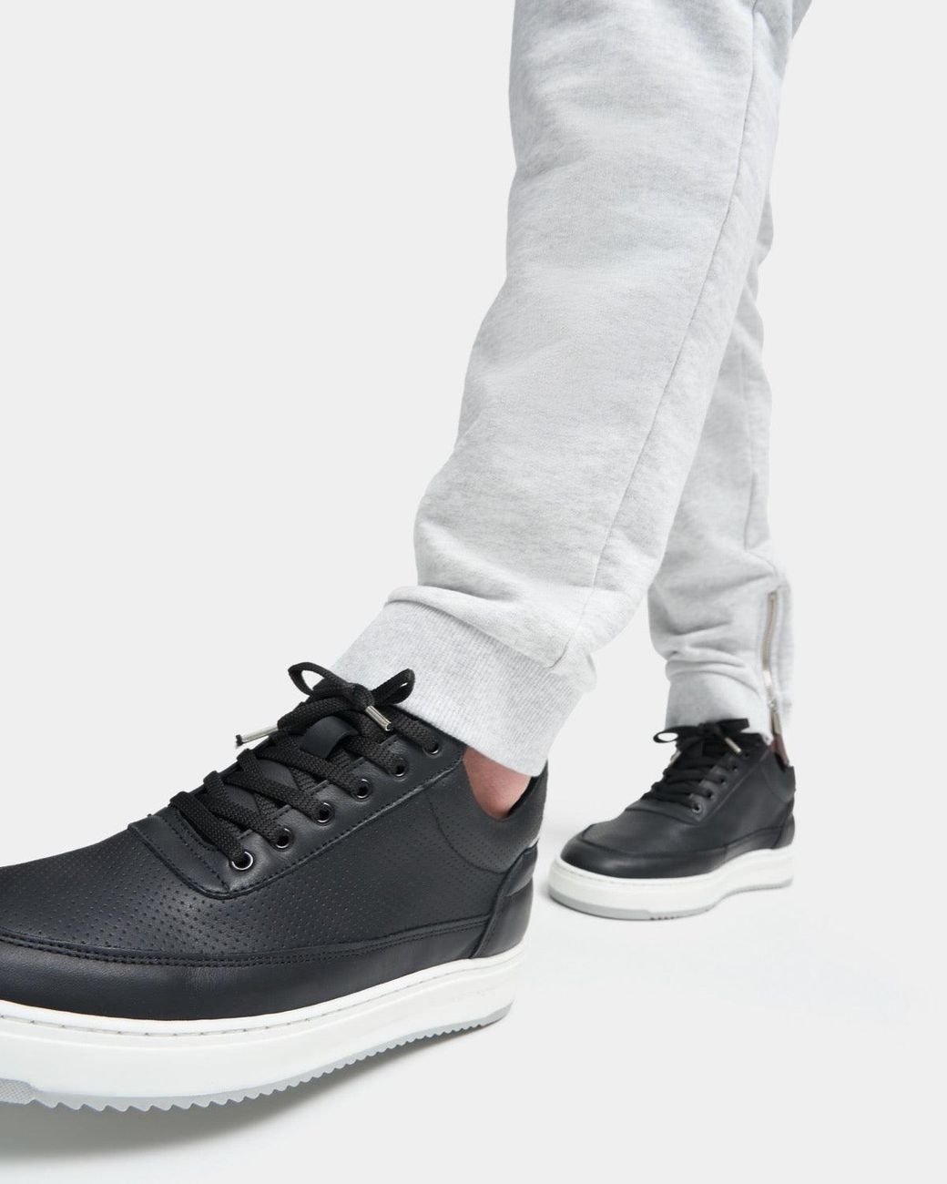 Filling Pieces Low Top Bianco Perforated Black | Lyst
