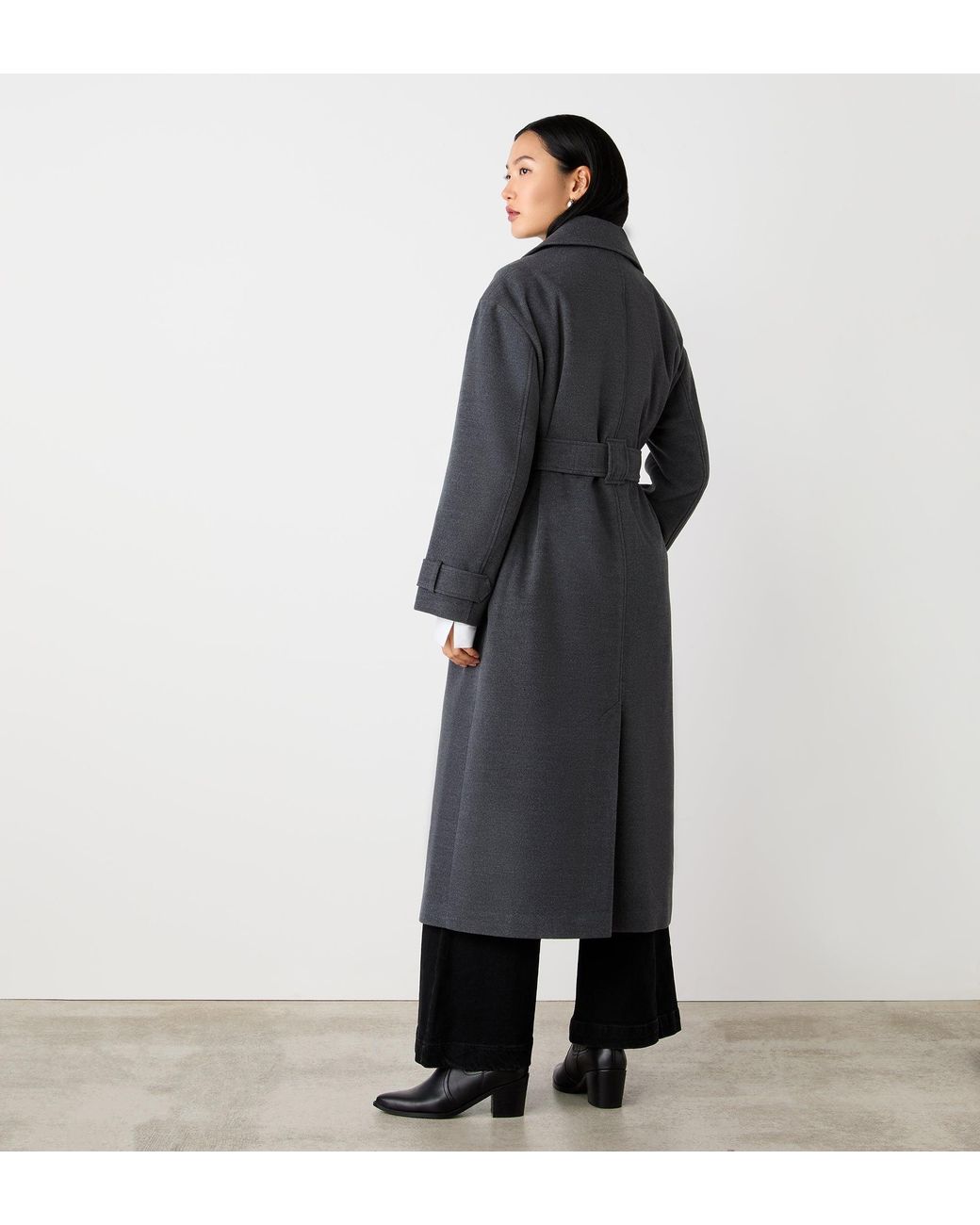 Finery London Black Sally Long Coat
