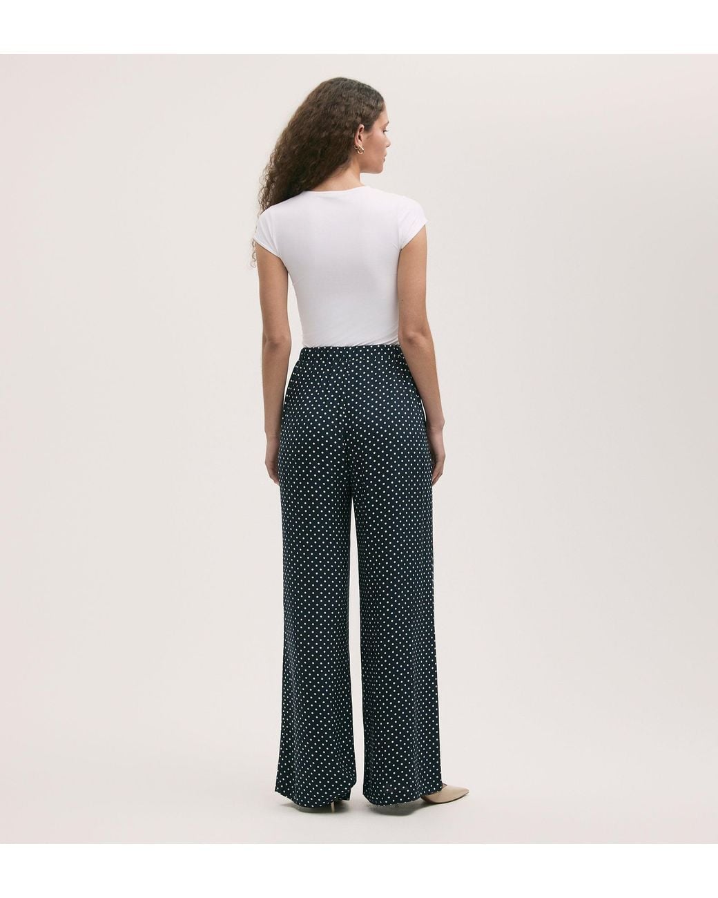 Finery London Blue Nat Wide Leg Trousers