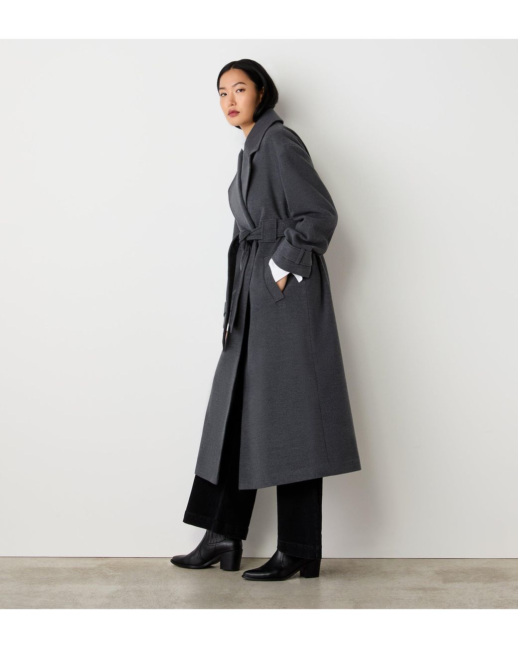 Finery London Black Sally Long Coat