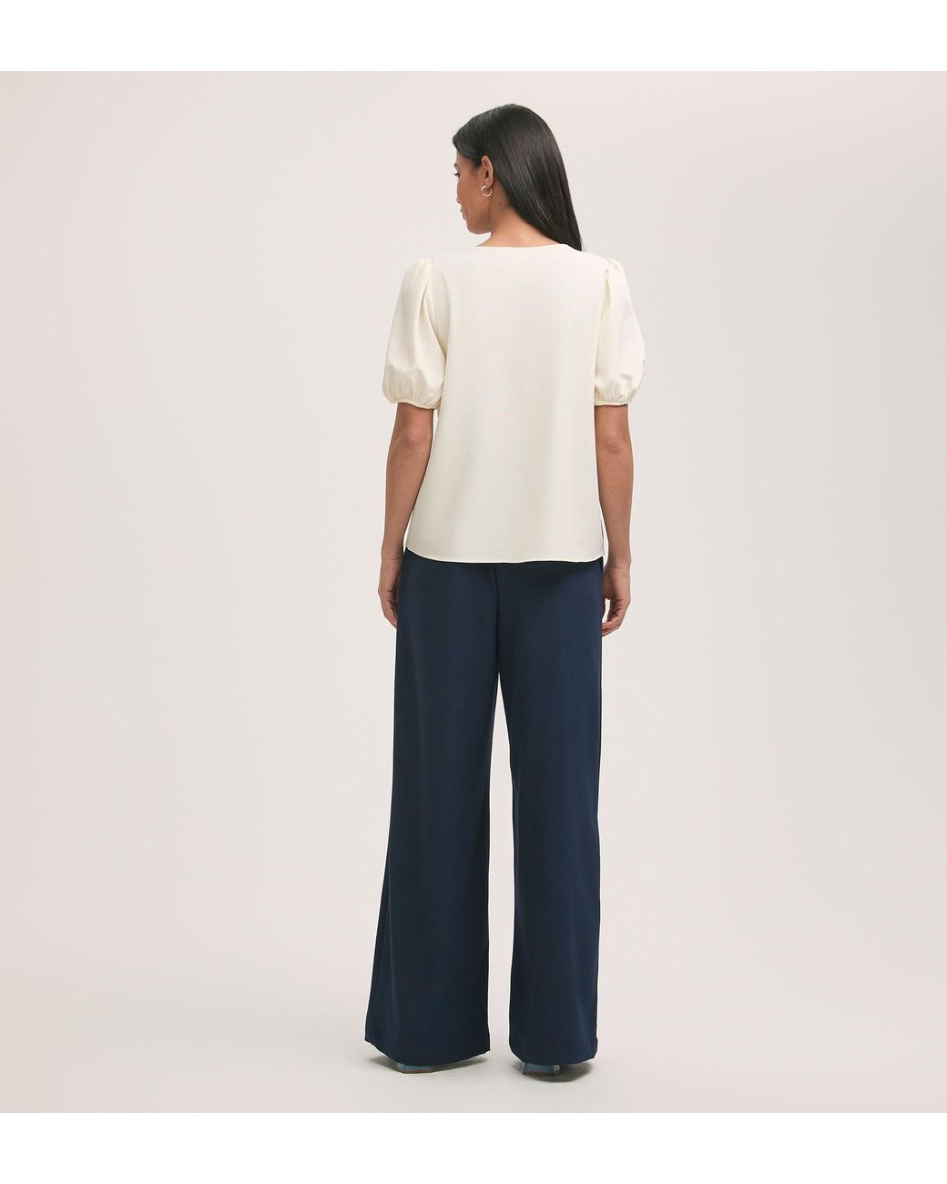 Finery London White Fleur Crepe Short Sleeve Button Up Blouse