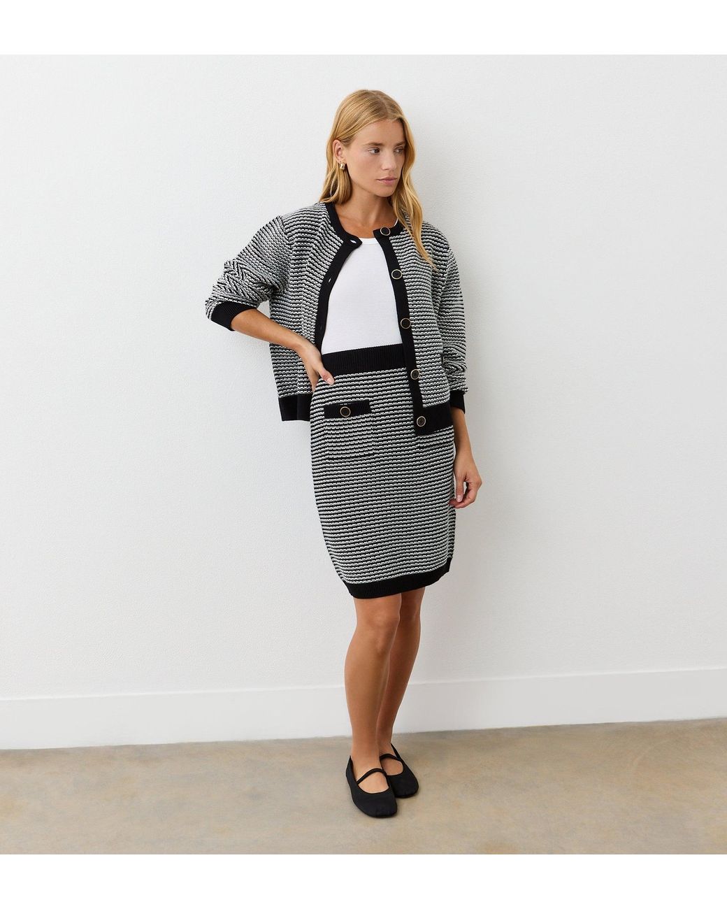 Finery London Gray Emery Knitted Cardigan