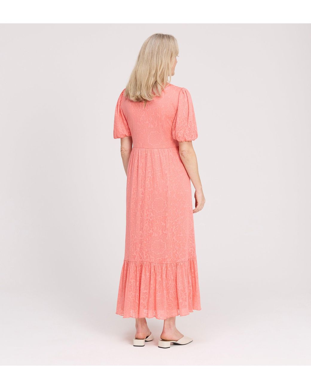 Finery London Pink Yasmine Jersey Midi Dress