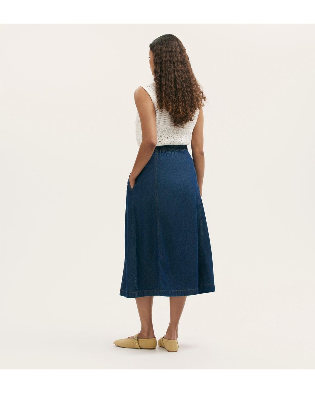 Finery London Blue Winona Denim Skirt