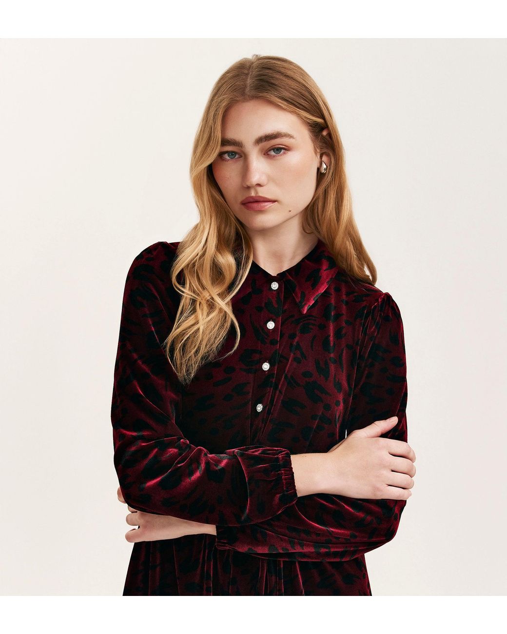 Finery London Black Rosanna Velvet Short Dress