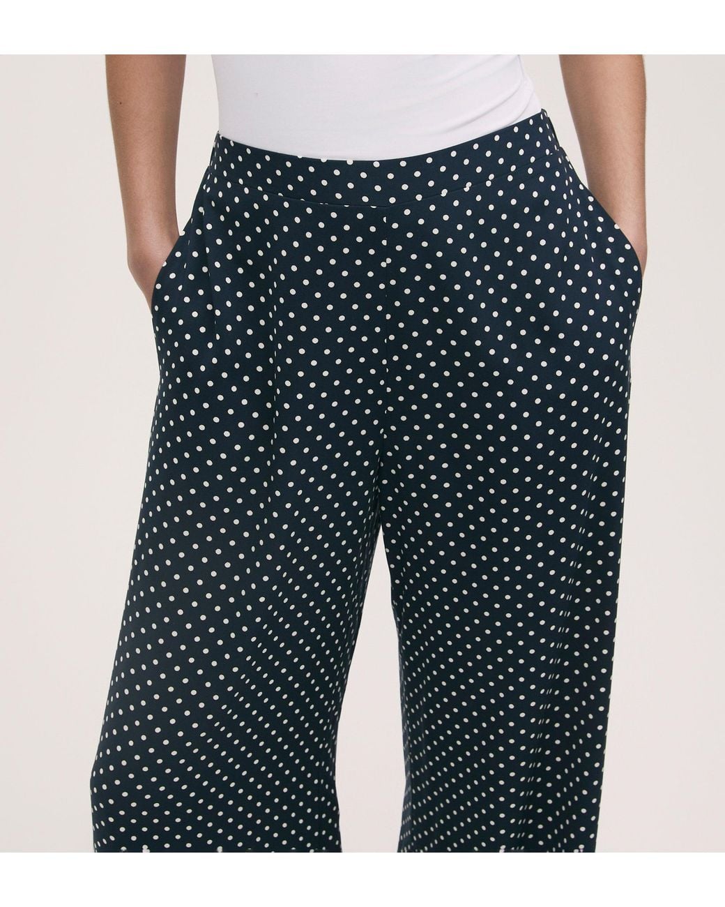 Finery London Blue Nat Wide Leg Trousers