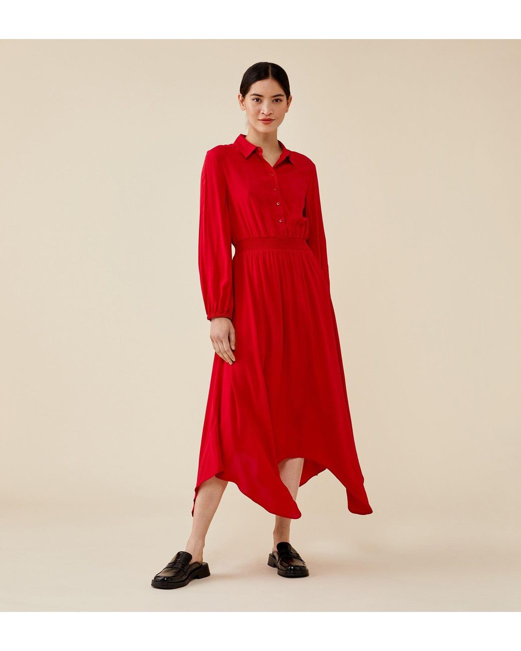 Finery London Red Charlie Viscose Dress