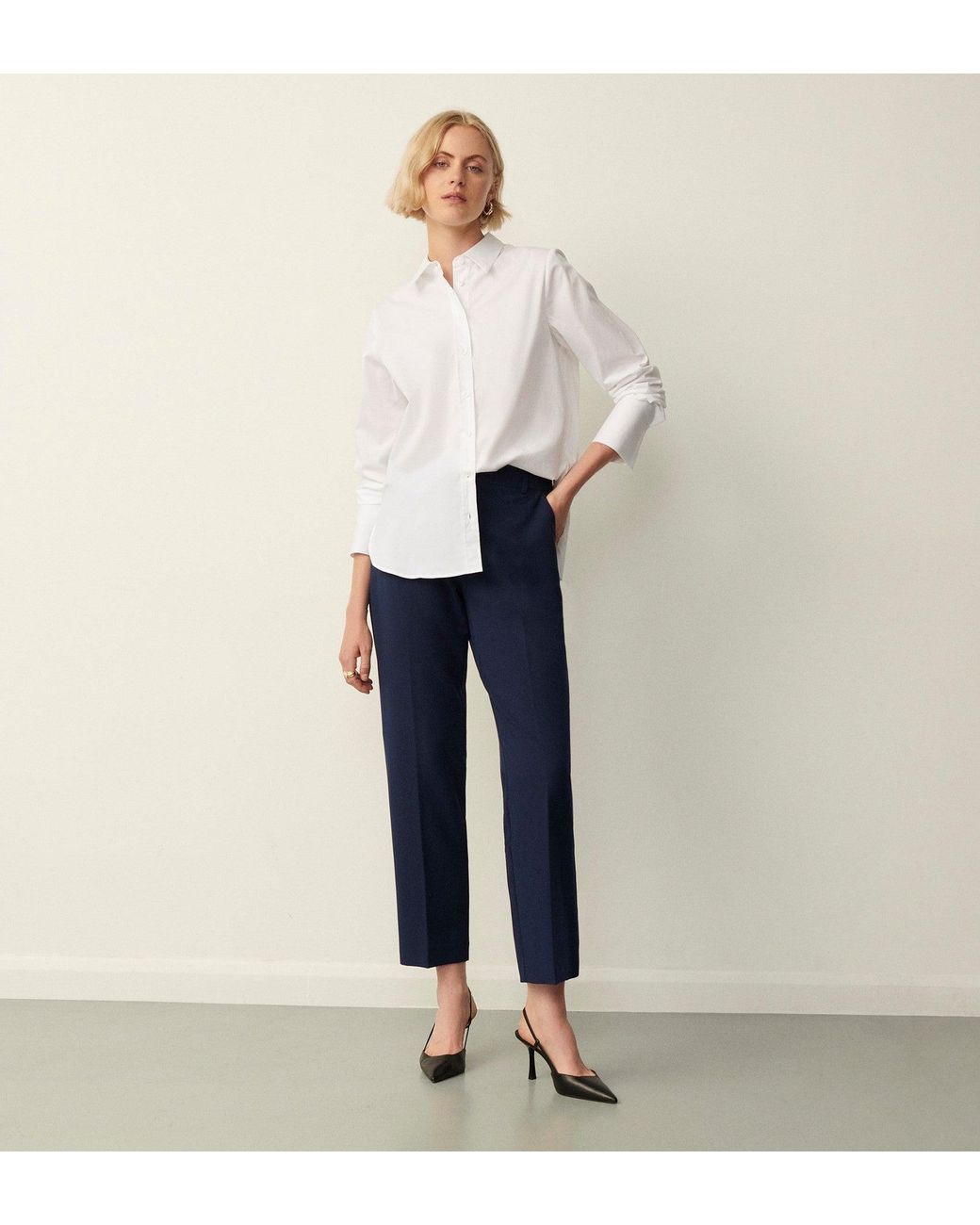 Finery London Blue Harper Trousers