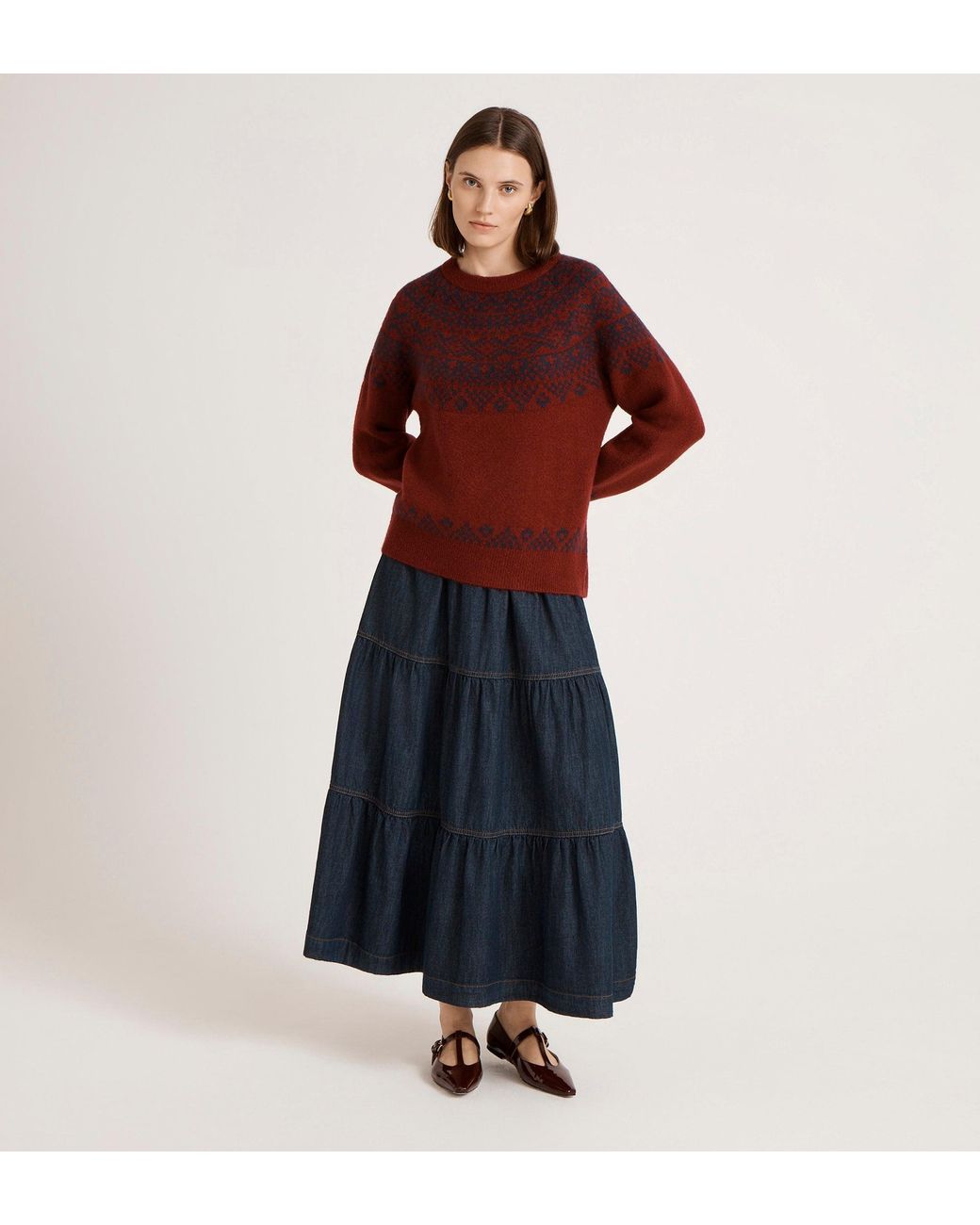 Finery London Blue Elina Knitted Jumper