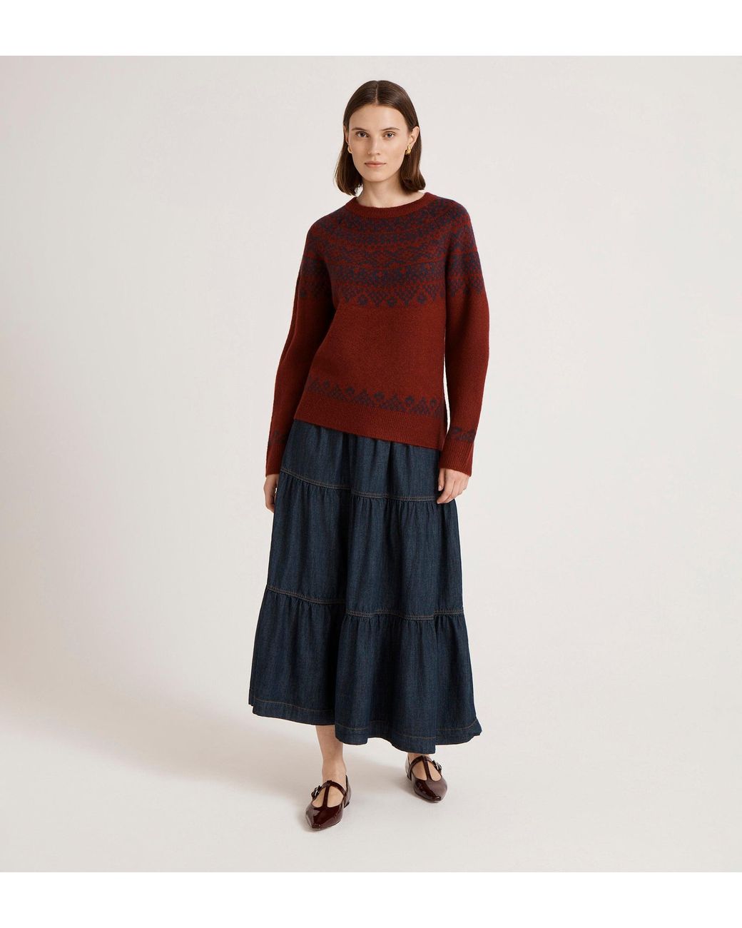 Finery London Blue Elina Knitted Jumper