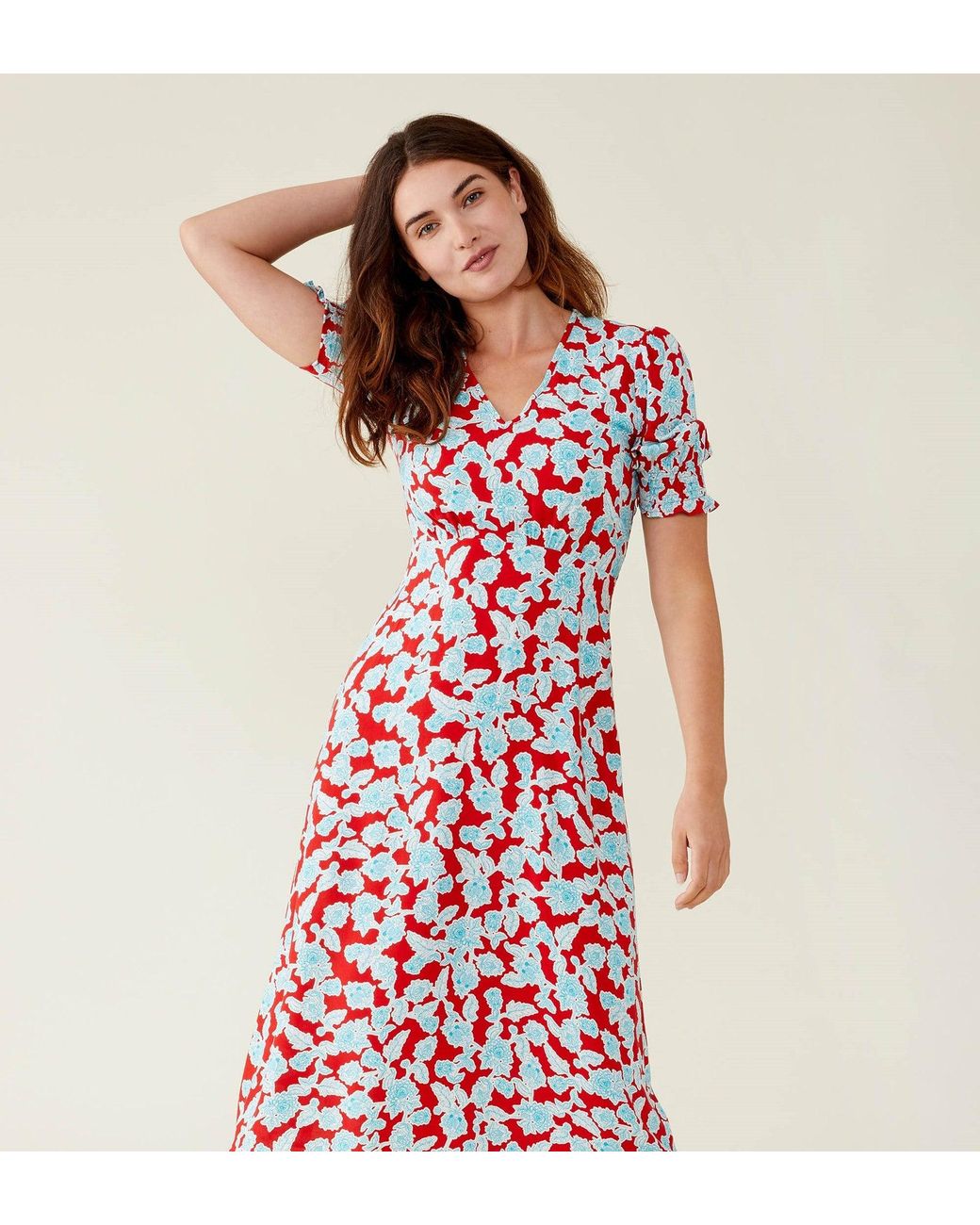 Finery London Red Orion Midi Dress