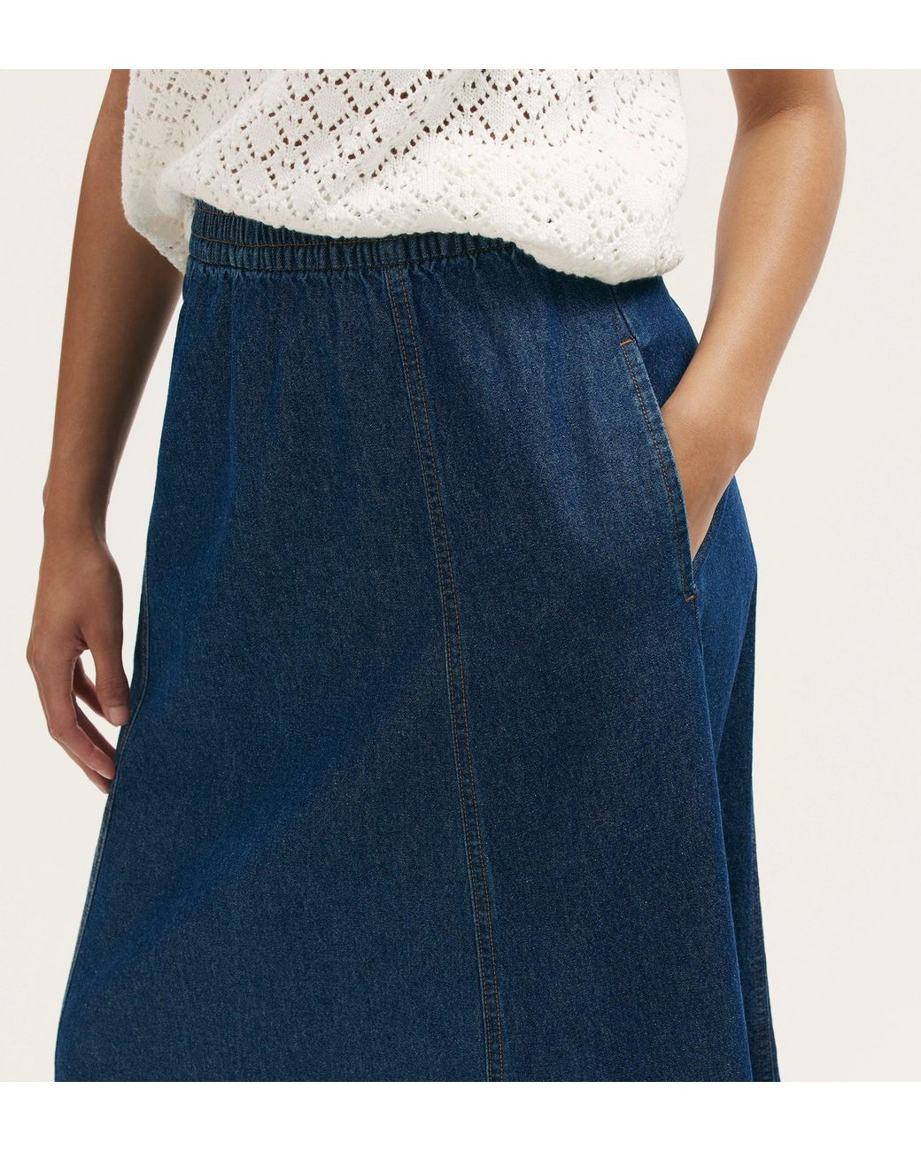 Finery London Blue Winona Denim Skirt