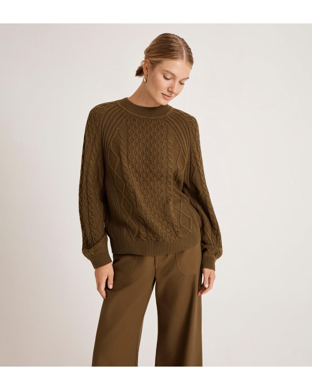 Finery London Brown Ellie Knitted Jumper