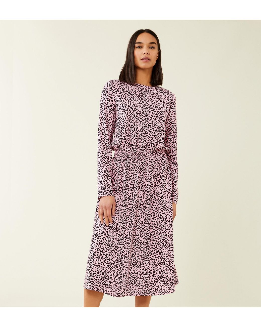 Finery London Purple Theo Print Midi Dress
