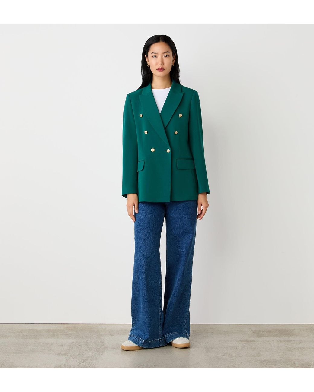 Finery London Green Orla Tailored Blazer
