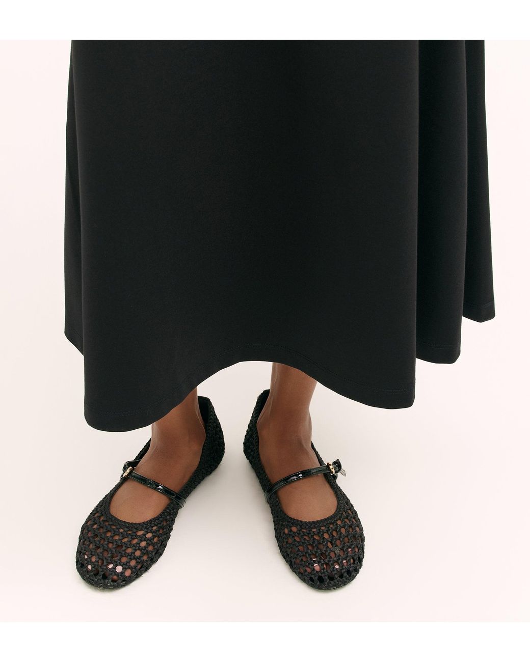 Finery London Black Ruth Ponte Jersey Midi Skirt