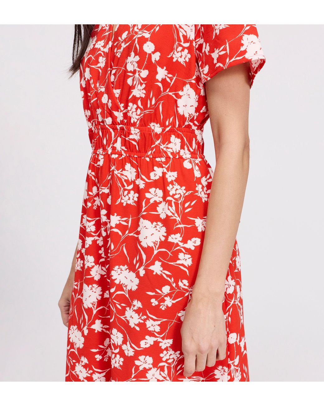 Finery London Deena Wrap Tiered Midi Dress