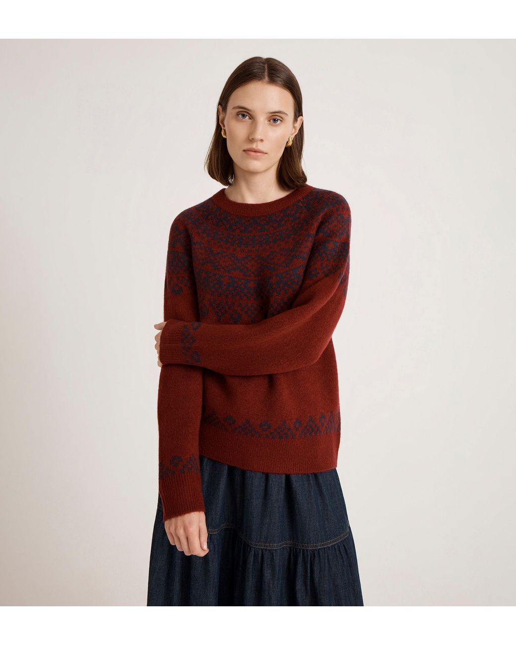Finery London Blue Elina Knitted Jumper