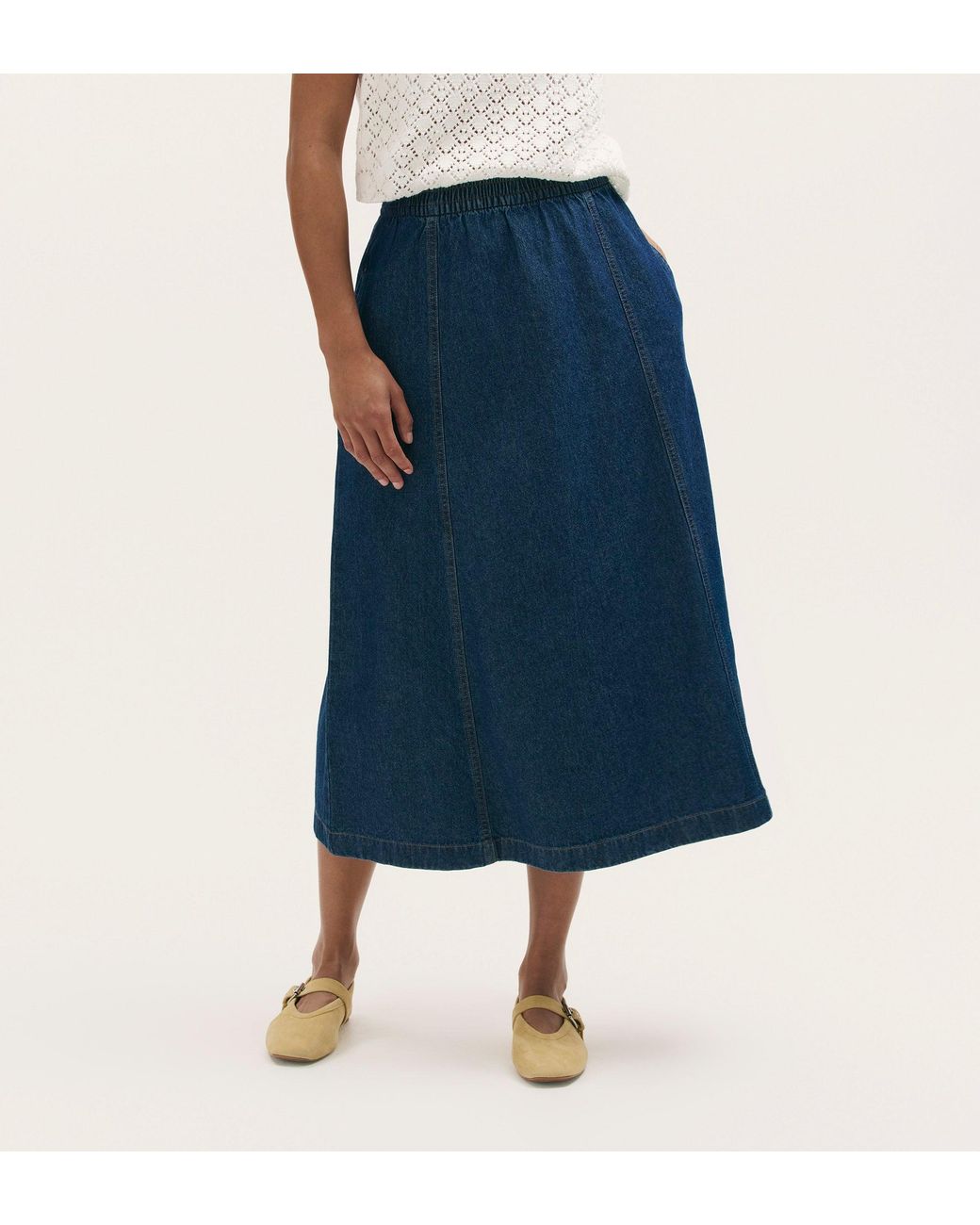 Finery London Blue Winona Denim Skirt