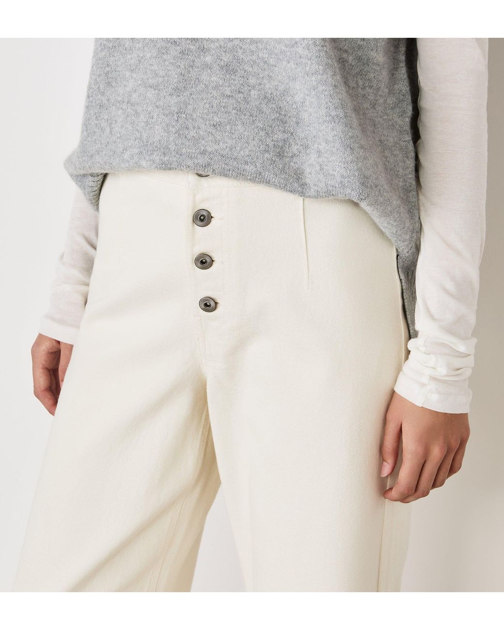 Finery London White Tally Denim Jeans