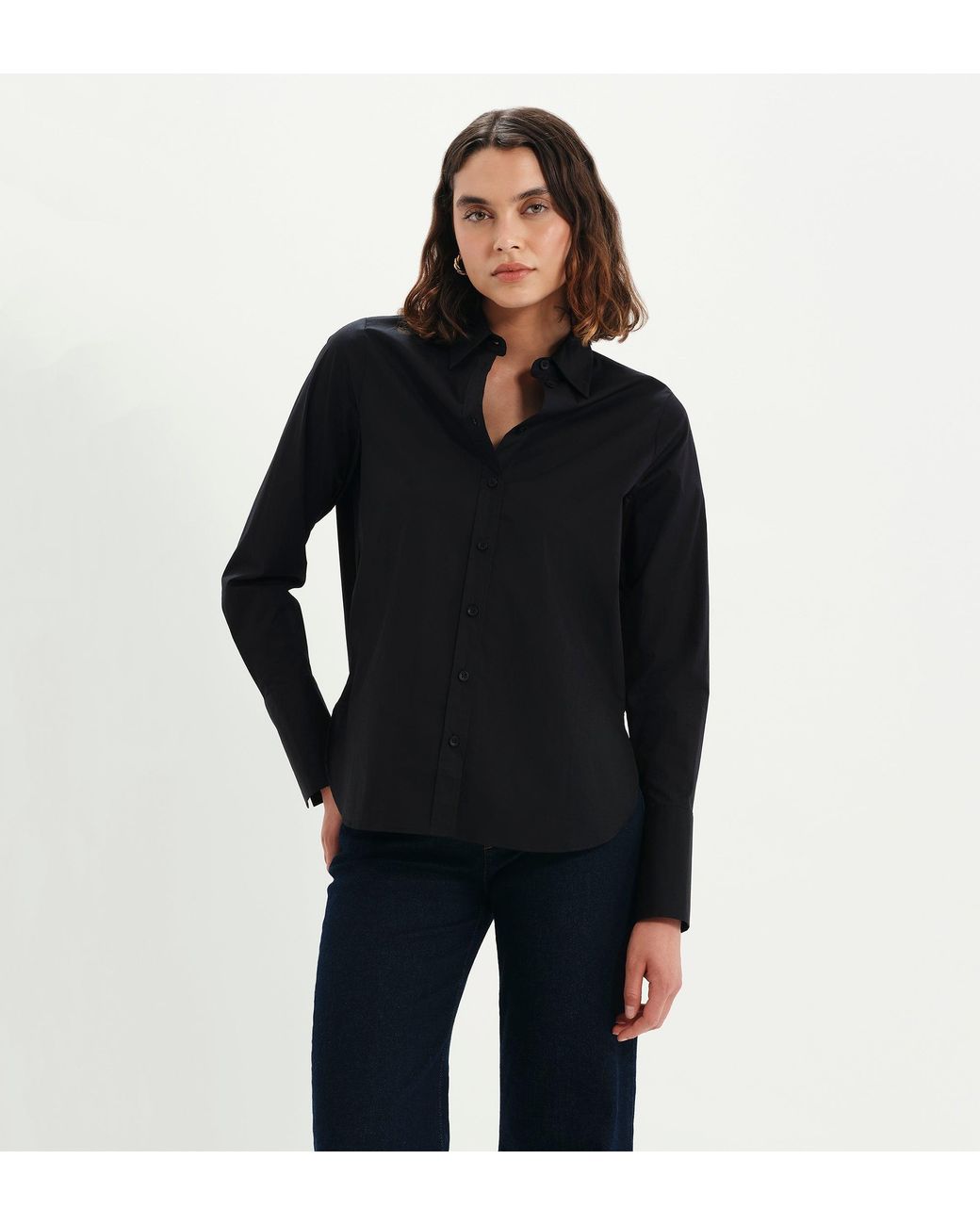Finery London Black Dillon Cotton Shirt