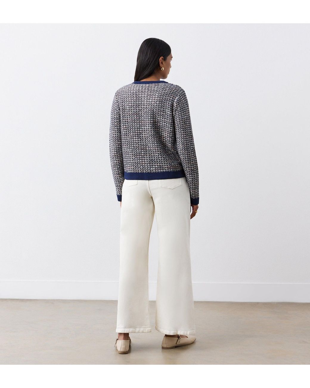 Finery London Blue Sasha Knitted Cardigan