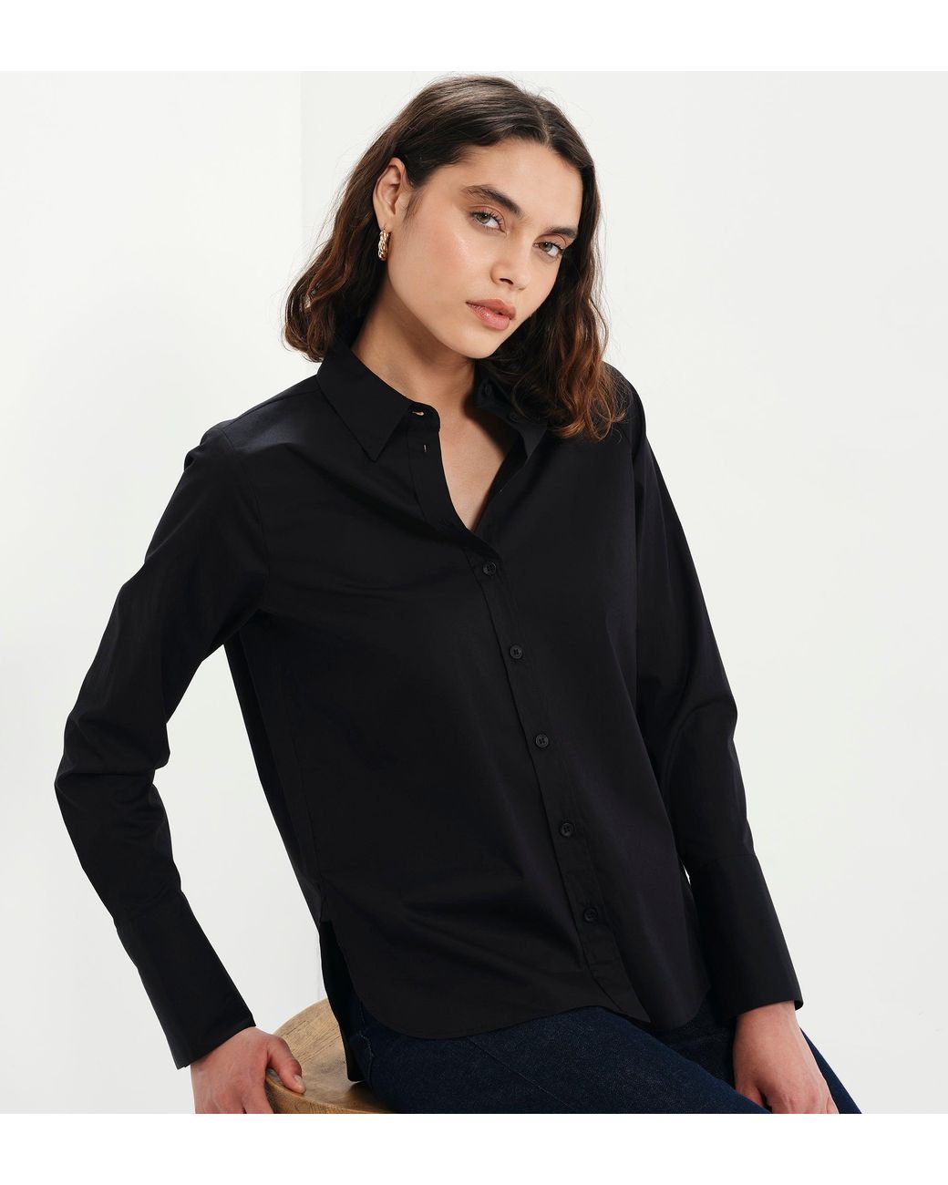 Finery London Black Dillon Cotton Shirt