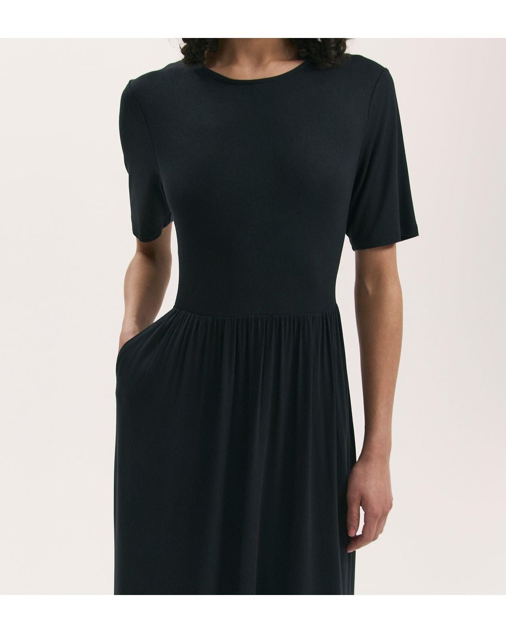 Finery London Black Kathryn Jersey Midi T-Shirt Dress