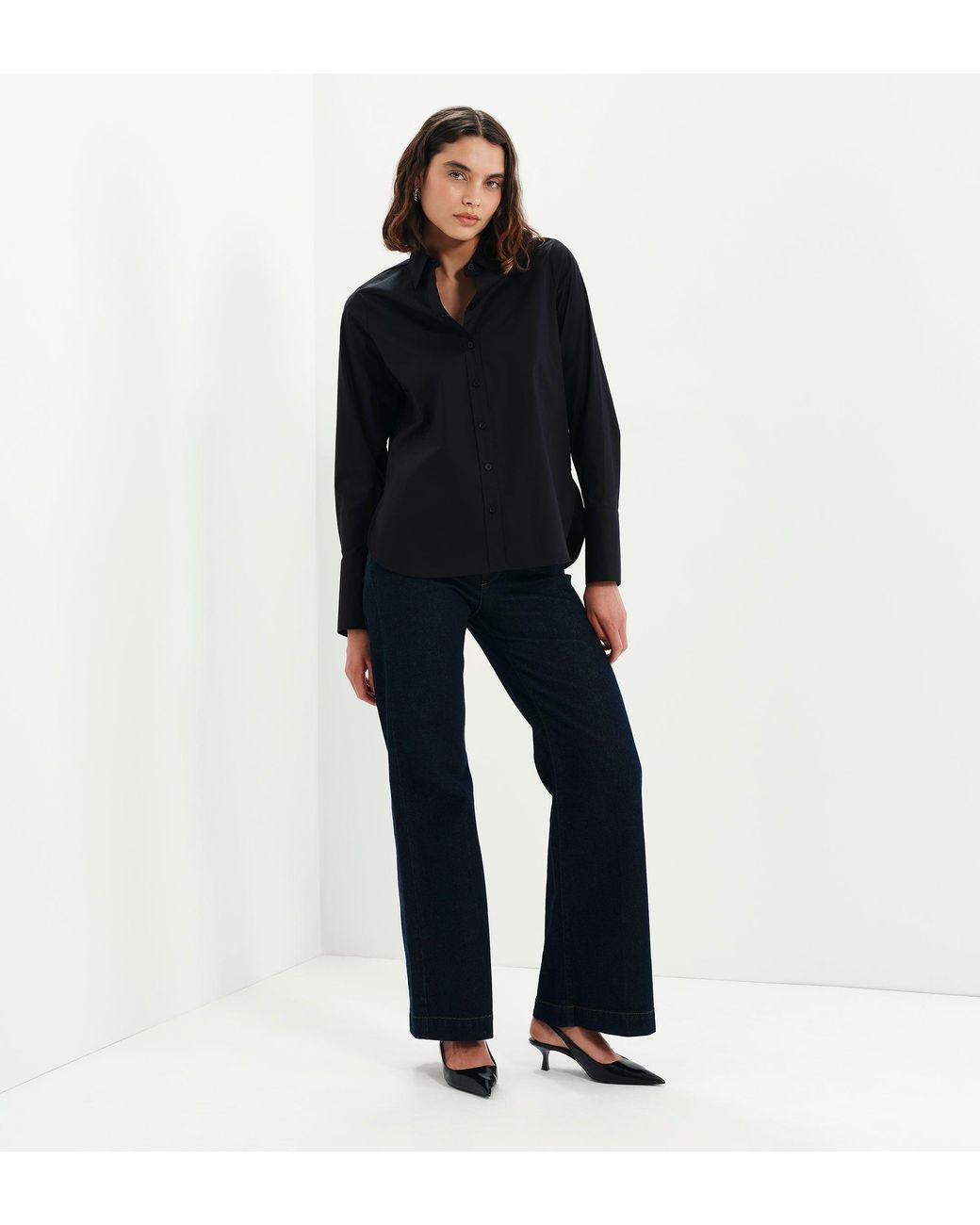 Finery London Black Dillon Cotton Shirt