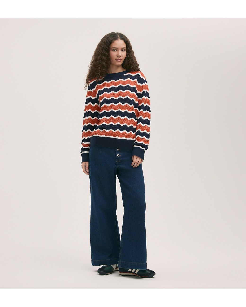 Finery London Red Antonia Crochet Jumper