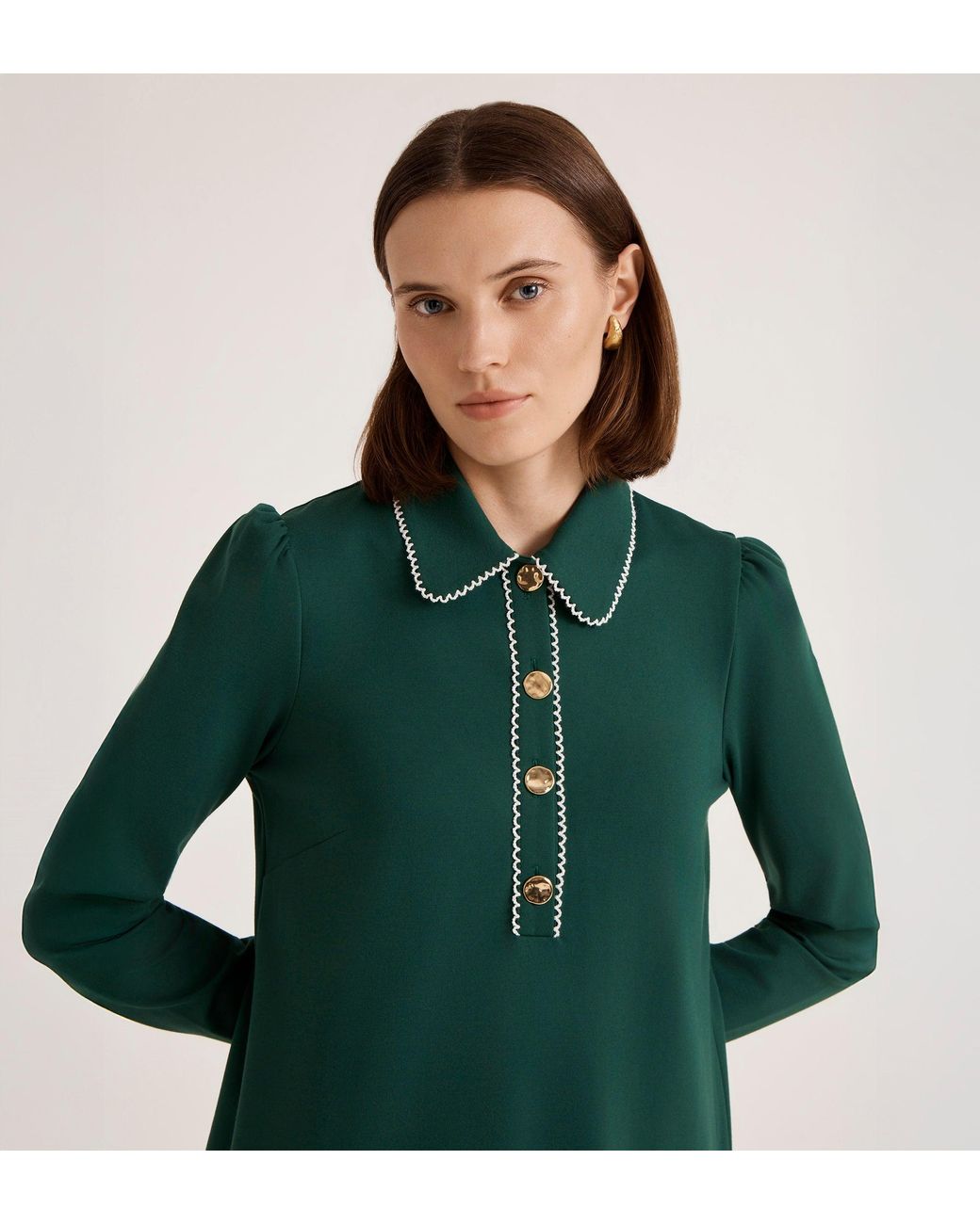 Finery London Green Ronnie Ponte Jersey Mini Dress