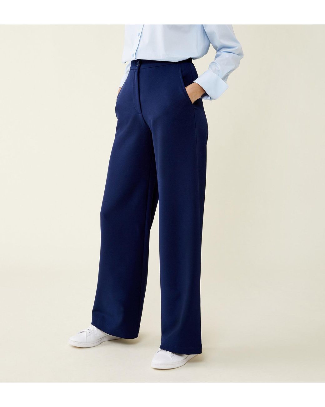 Finery London Blue Kaden Trousers