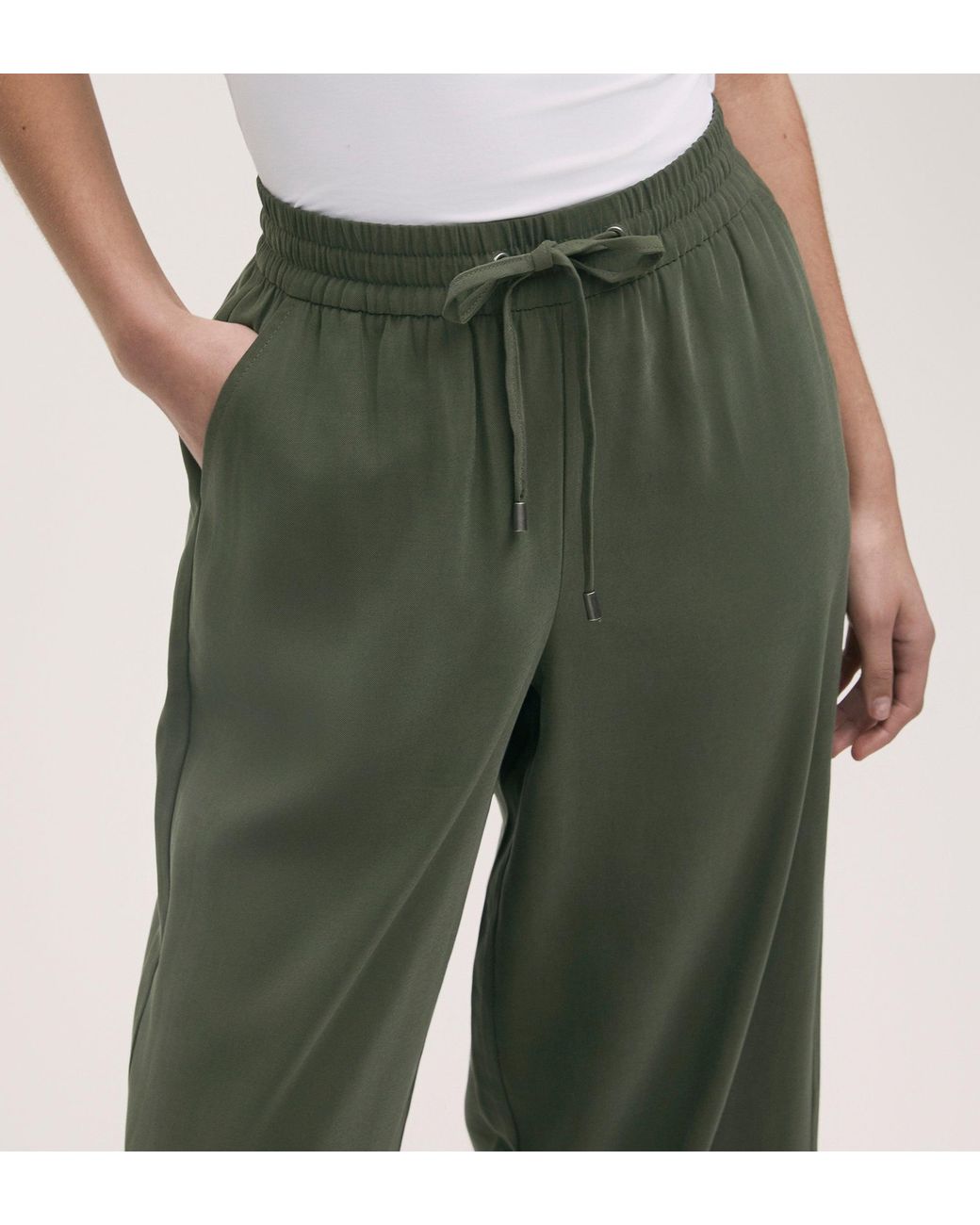 Finery London Green Dixie Wide Leg Trousers
