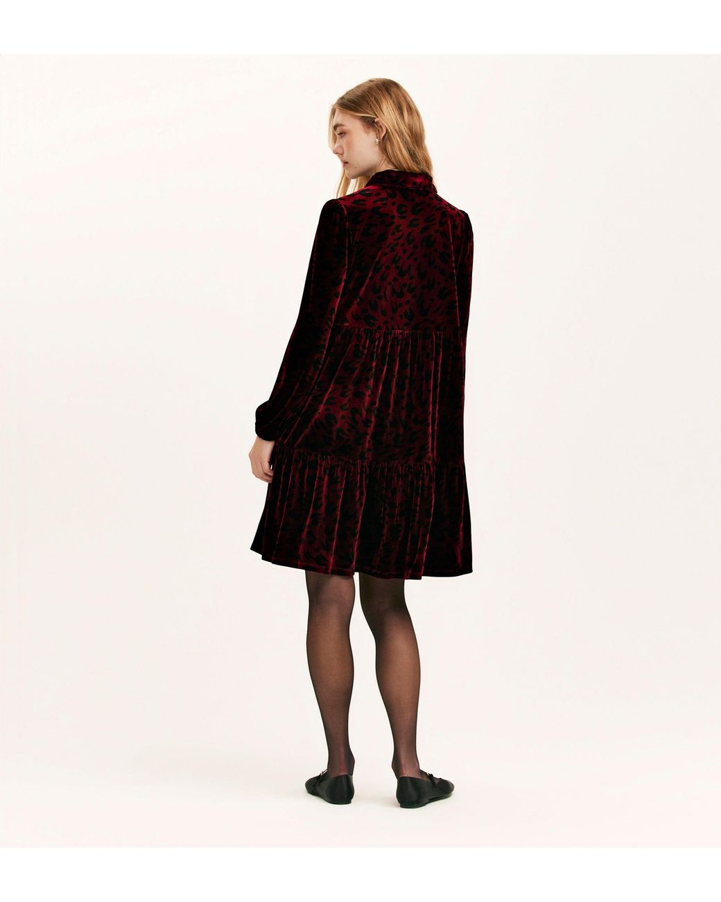 Finery London Black Rosanna Velvet Short Dress