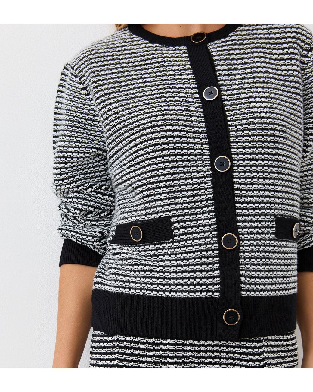 Finery London Gray Emery Knitted Cardigan