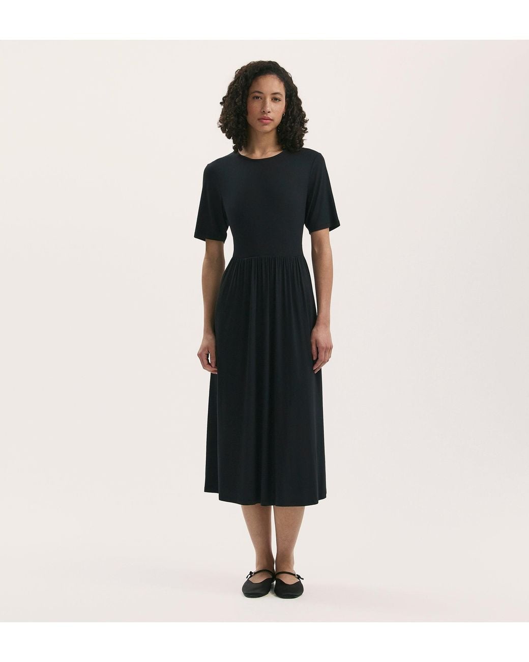 Finery London Black Kathryn Jersey Midi T-Shirt Dress
