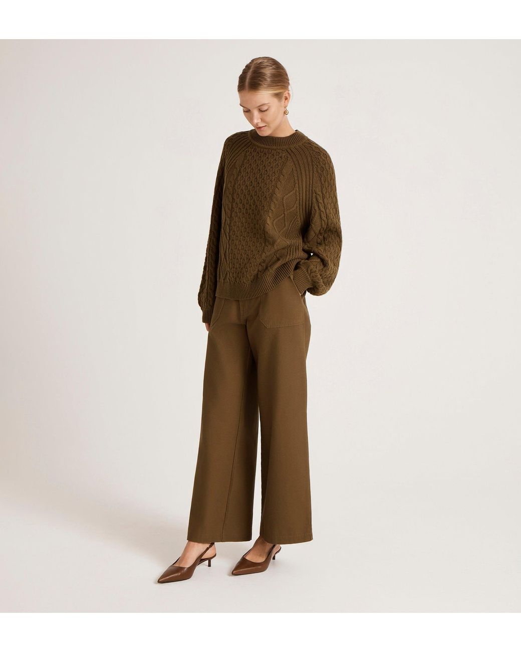 Finery London Brown Ellie Knitted Jumper