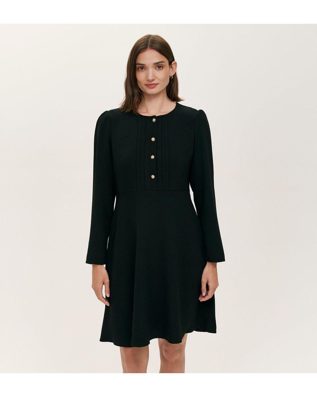 Finery London Black Shauna Crepe Short Dress
