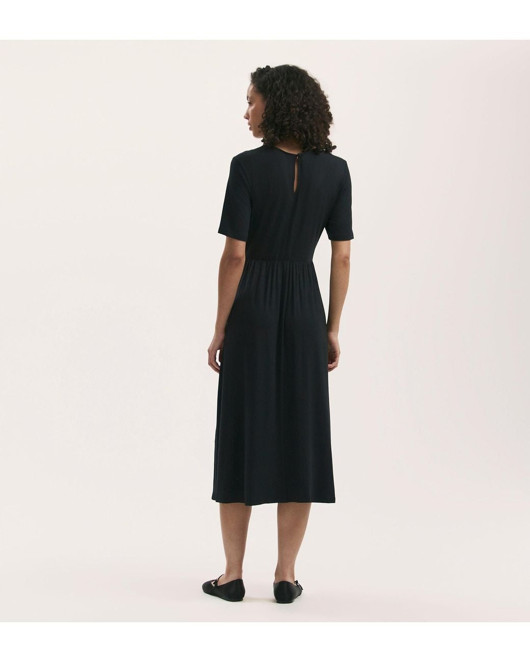 Finery London Black Kathryn Jersey Midi T-Shirt Dress