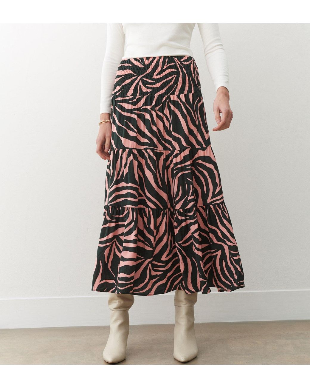 Finery London Multicolor Daniela Midi Skirt