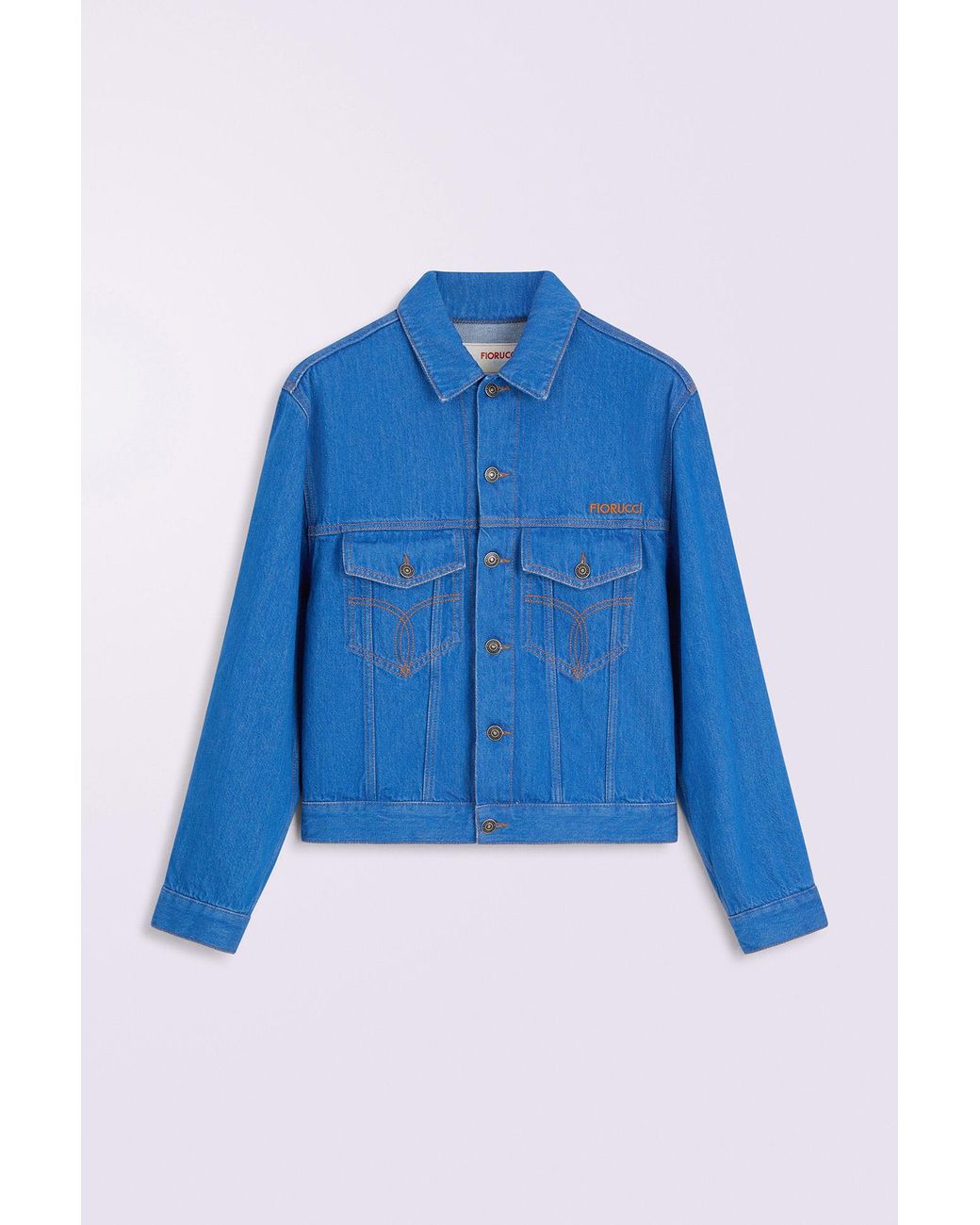Fiorucci Blue Logo Denim Jacket Ocean