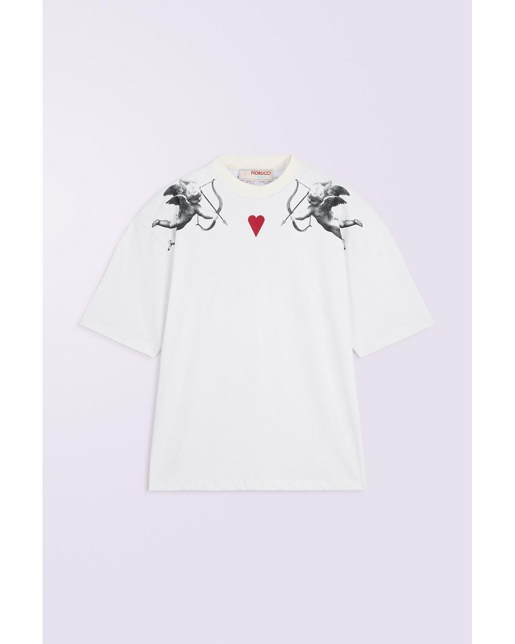 Fiorucci White Double Cupid Relaxed T-Shirt