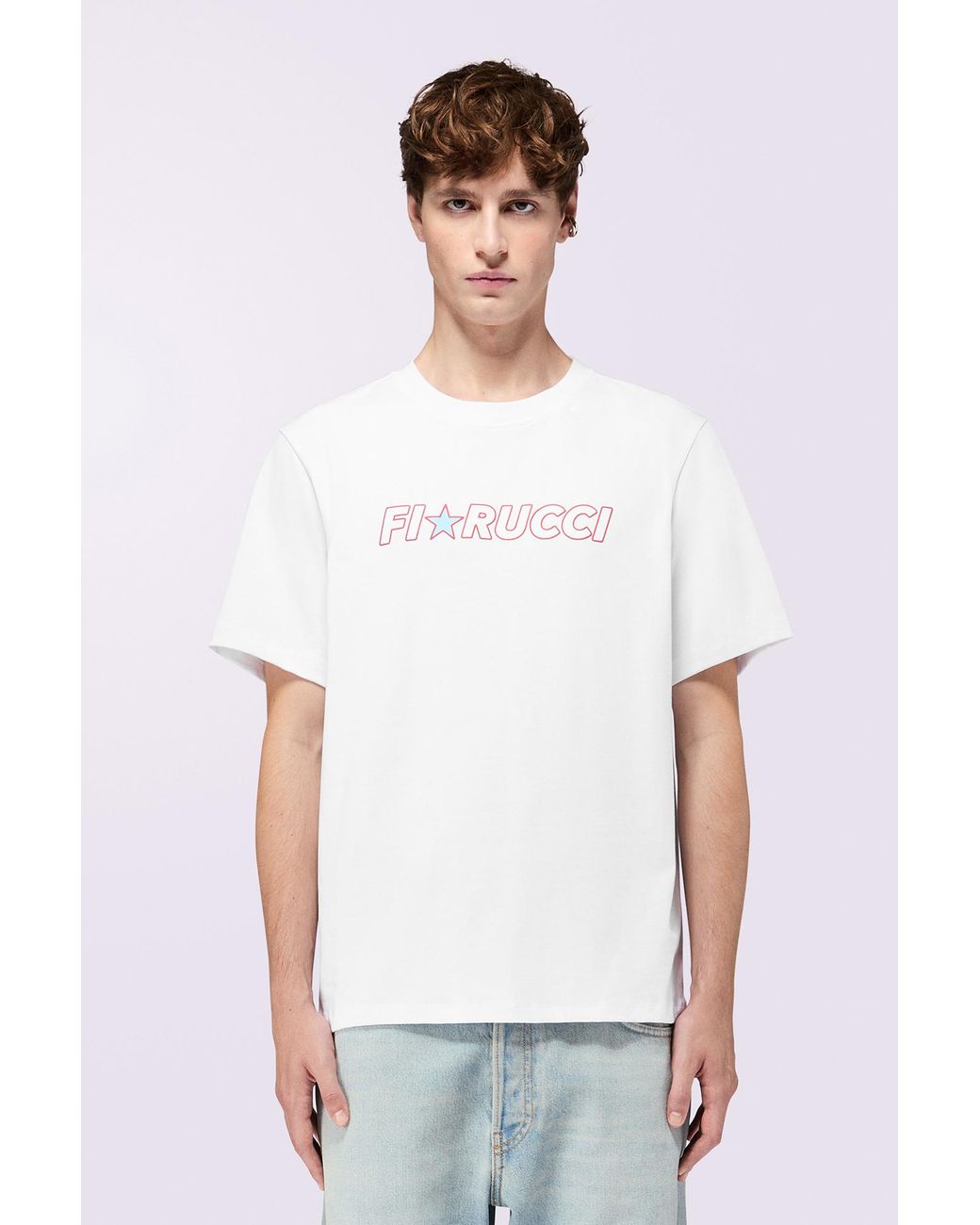 Fiorucci White Star Logo Regular T-Shirt for men