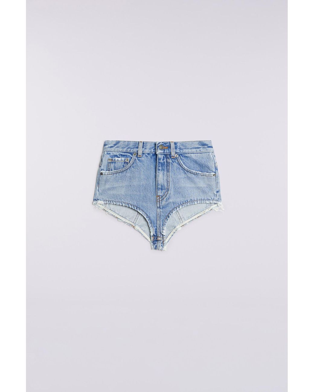 Fiorucci Blue Denim Hot Pant Shorts Light